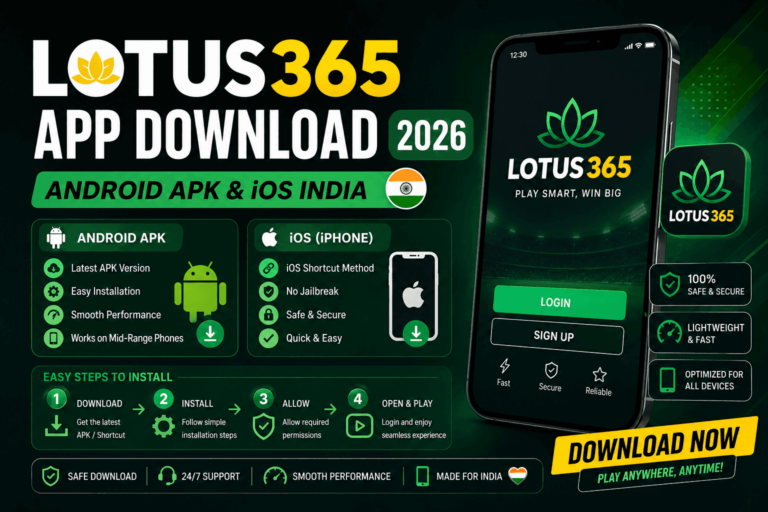 Lotus365 App Download 2026: Android APK & iOS India