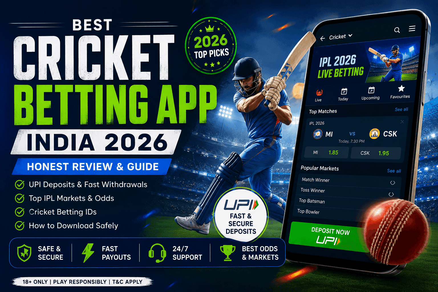 Best Cricket Betting App India 2026: UPI & Review