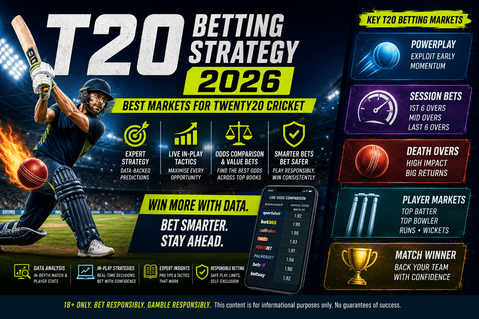 T20 Betting Strategy 2026 | Best Markets for Twenty20 Cricket